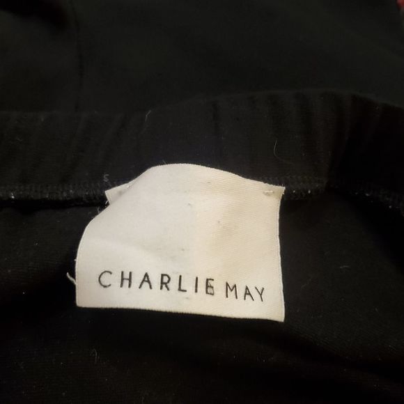 Charlie May open knee leggings, M/L, 15 to 19 inch elastic waist, black - Picture 7 of 7